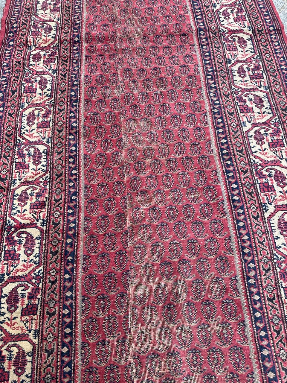 Hand-Knotted Bobyrug’s pretty antique Turkish Sparta runner  For Sale