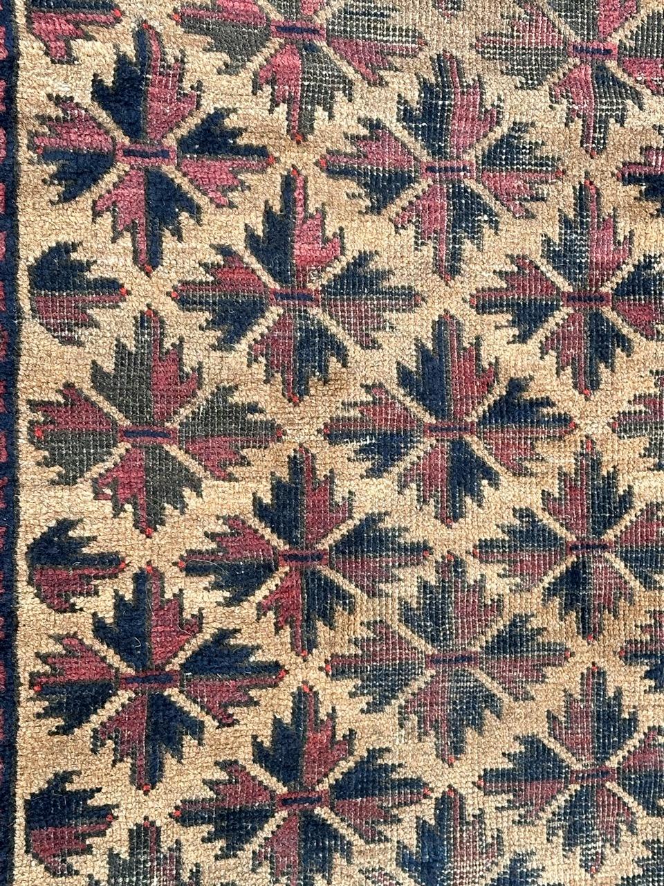 Bobyrug’s pretty antique Turkmen Baluch rug For Sale 5