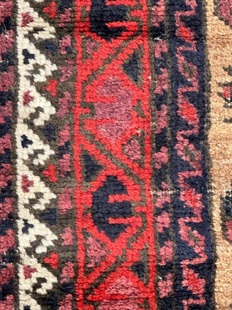 Bobyrug’s pretty antique Turkmen Baluch rug For Sale 6
