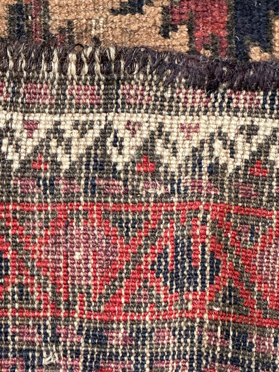 Bobyrug’s pretty antique Turkmen Baluch rug For Sale 10