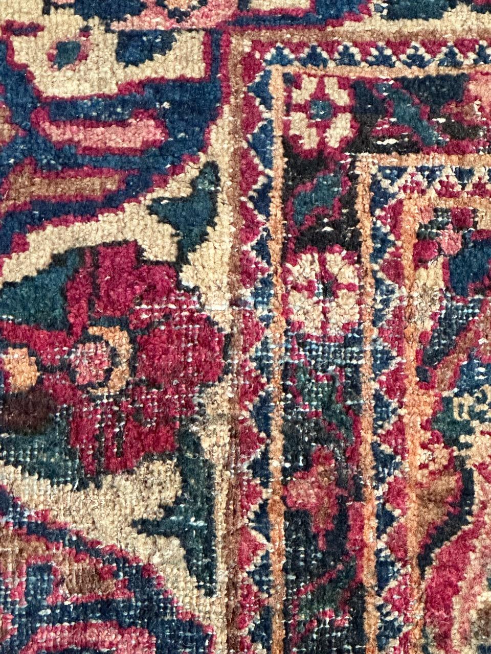 Bobyrug’s pretty antique Yazd rug  For Sale 2