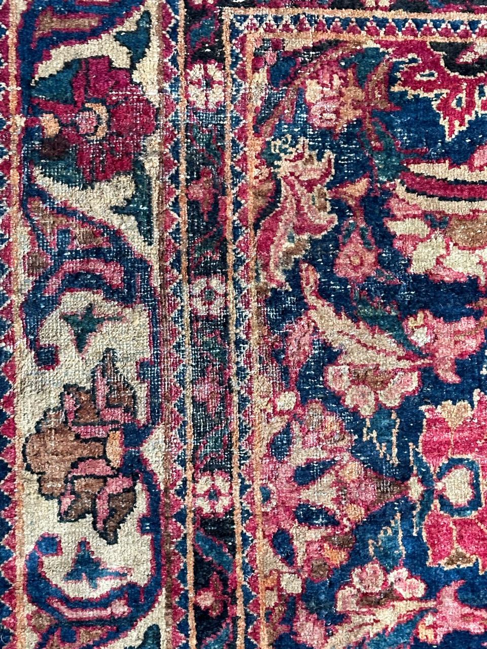 Bobyrug’s pretty antique Yazd rug  For Sale 3