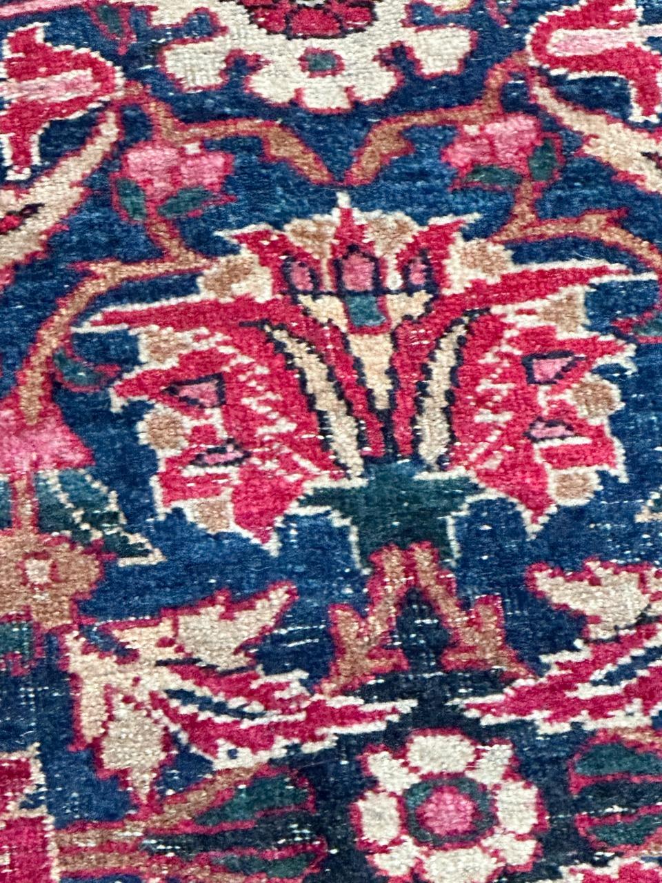 Bobyrug’s pretty antique Yazd rug  For Sale 9