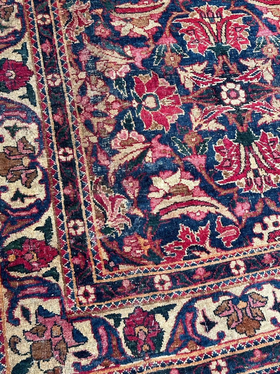 Bobyrug’s pretty antique Yazd rug  For Sale 11