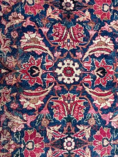 Bobyrug’s pretty antique Yazd rug