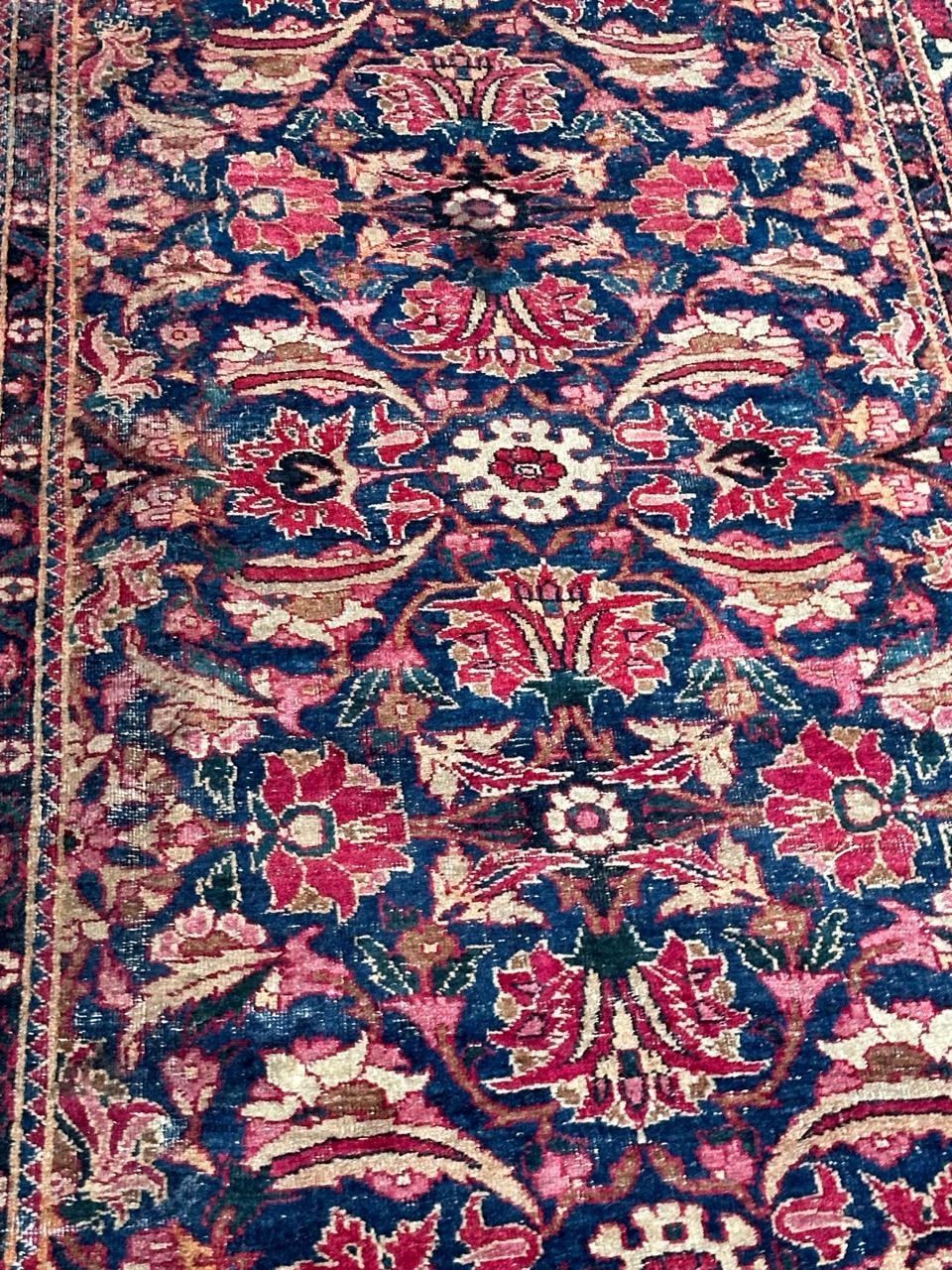 Asian Bobyrug’s pretty antique Yazd rug  For Sale