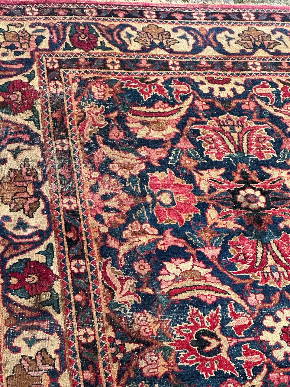19th Century Bobyrug’s pretty antique Yazd rug  For Sale
