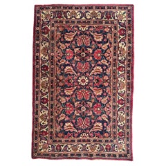 Bobyrug’s pretty antique Yazd rug 