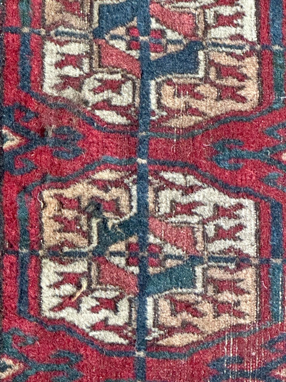 Bobyrug’s pretty distressed antique Bokhara rug  For Sale 7