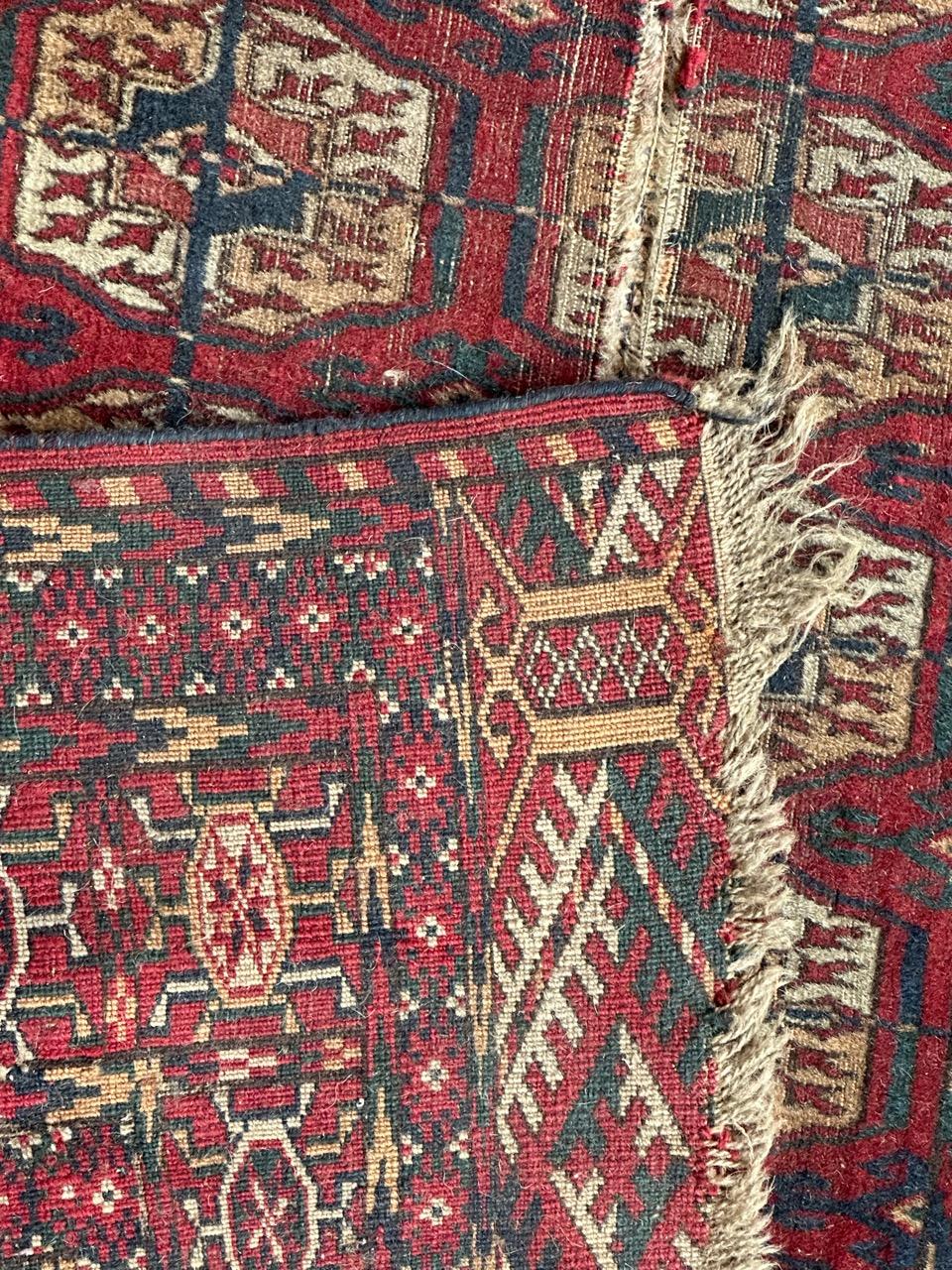 Bobyrug’s pretty distressed antique Bokhara rug  For Sale 11