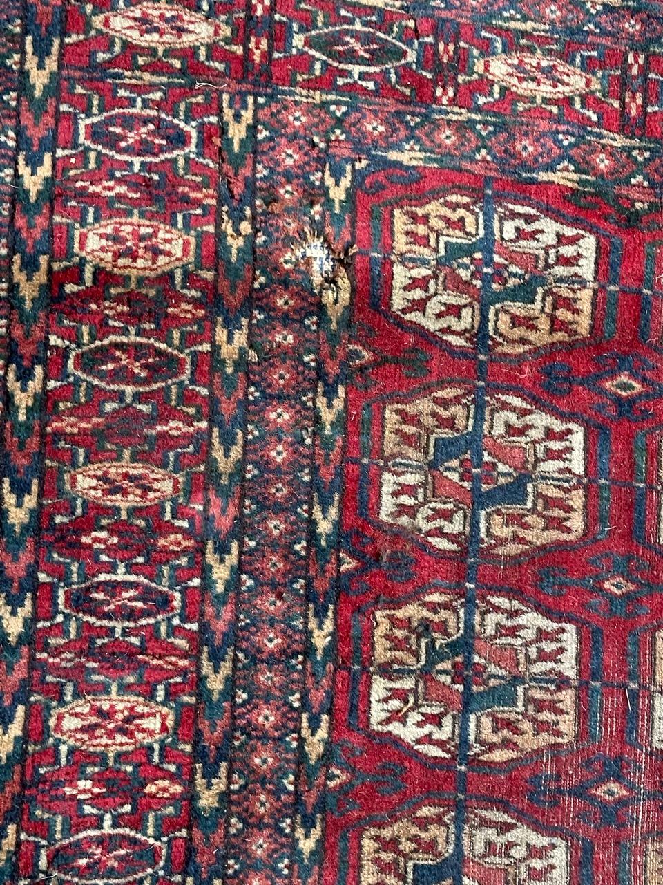 Kazak Bobyrug’s pretty distressed antique Bokhara rug  For Sale