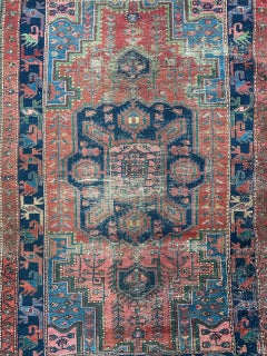Bobyrug’s pretty distressed antique Hamadan rug