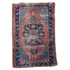 Bobyrug’s pretty distressed Antique Hamadan rug 