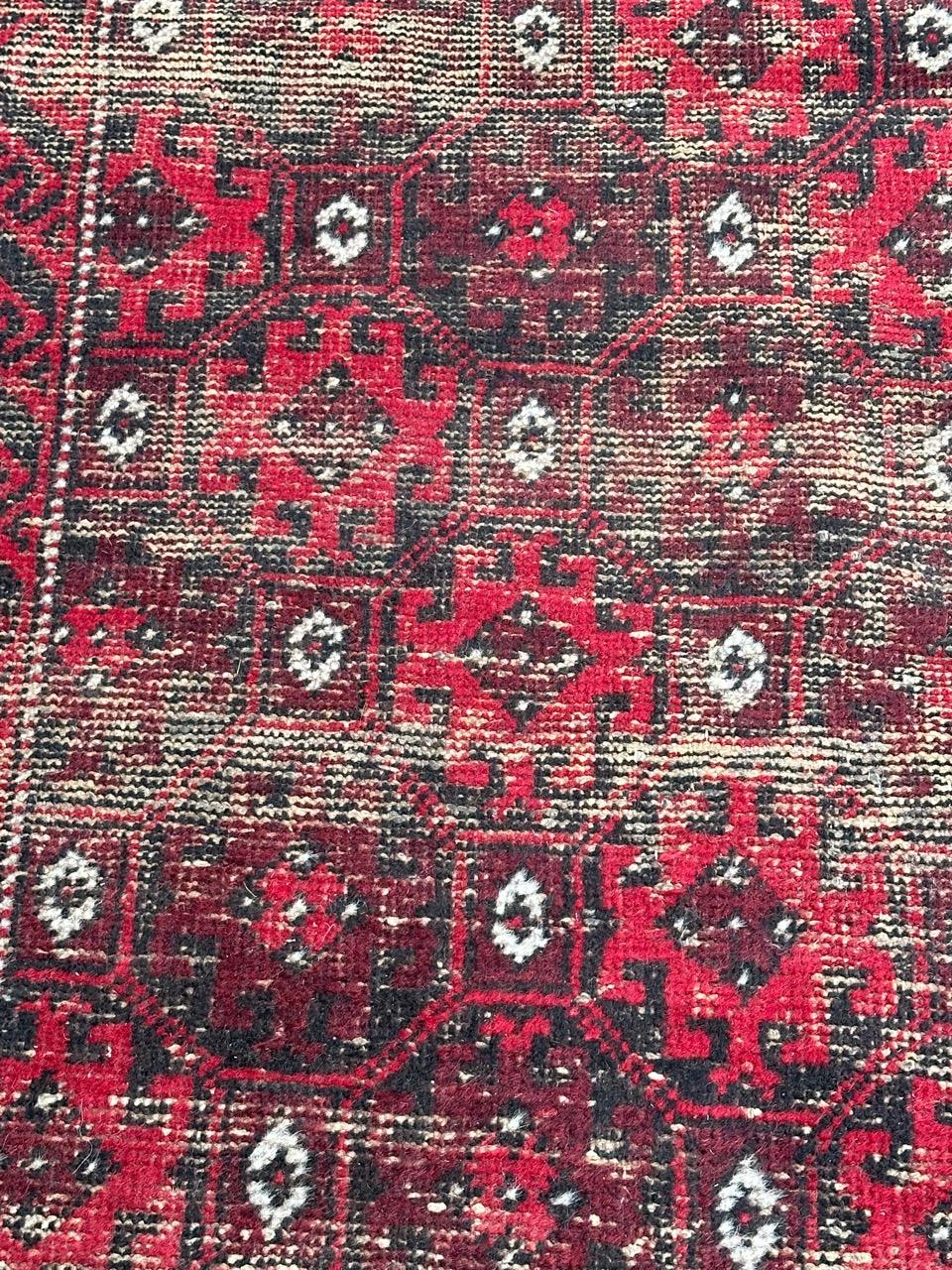 Bobyrug’s pretty distressed vintage Baluch Afghan rug  For Sale 6