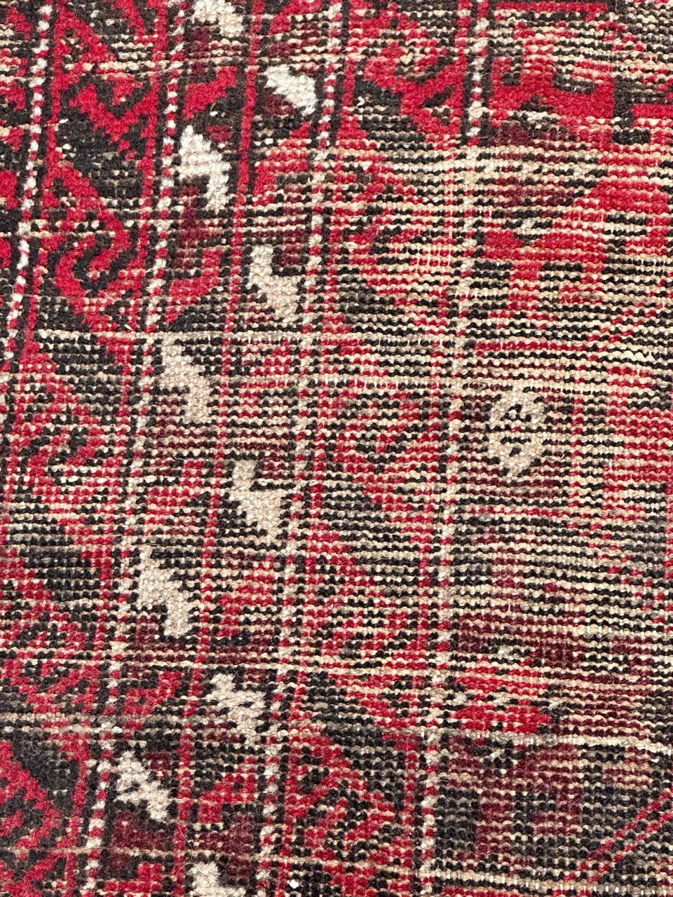 Bobyrug’s pretty distressed vintage Baluch Afghan rug  For Sale 10