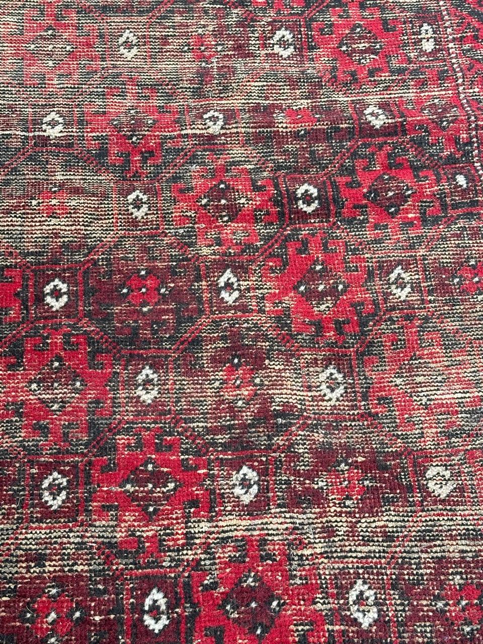 Bobyrug’s pretty distressed vintage Baluch Afghan rug  For Sale 13