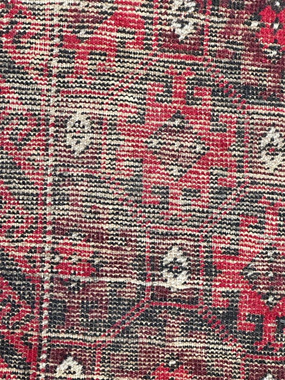 Bobyrug’s pretty distressed vintage Baluch Afghan rug  For Sale 1