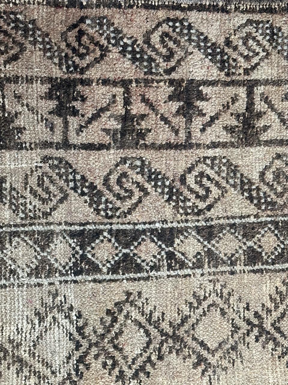 Bobyrug’s pretty faded mid century Baluch rug  For Sale 9