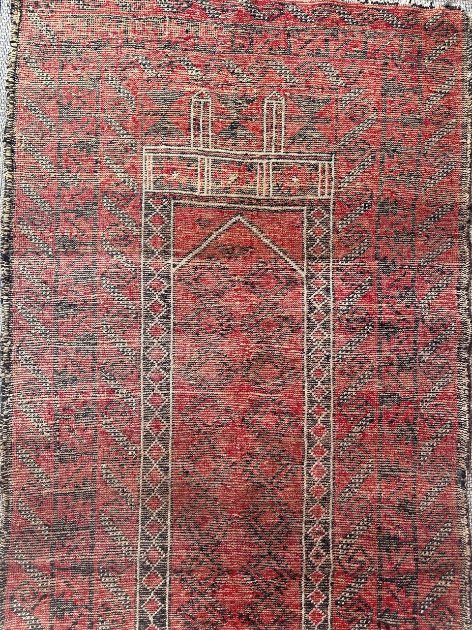 Bobyrug’s pretty faded mid century Baluch rug  For Sale 11