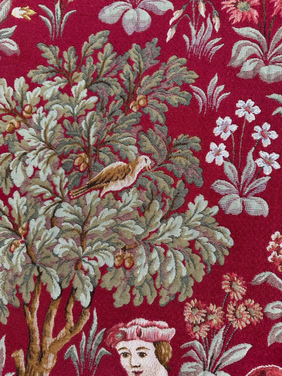 Bobyrug's Pretty Jaquar Tapestry Aubusson Museum Style Medieval Design en vente 5