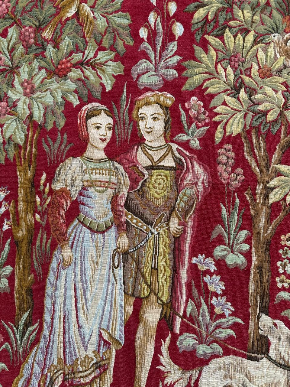 Laine Bobyrug's Pretty Jaquar Tapestry Aubusson Museum Style Medieval Design en vente