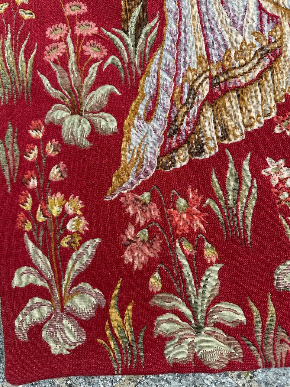 Bobyrug's Pretty Jaquar Tapestry Aubusson Museum Style Medieval Design en vente 2