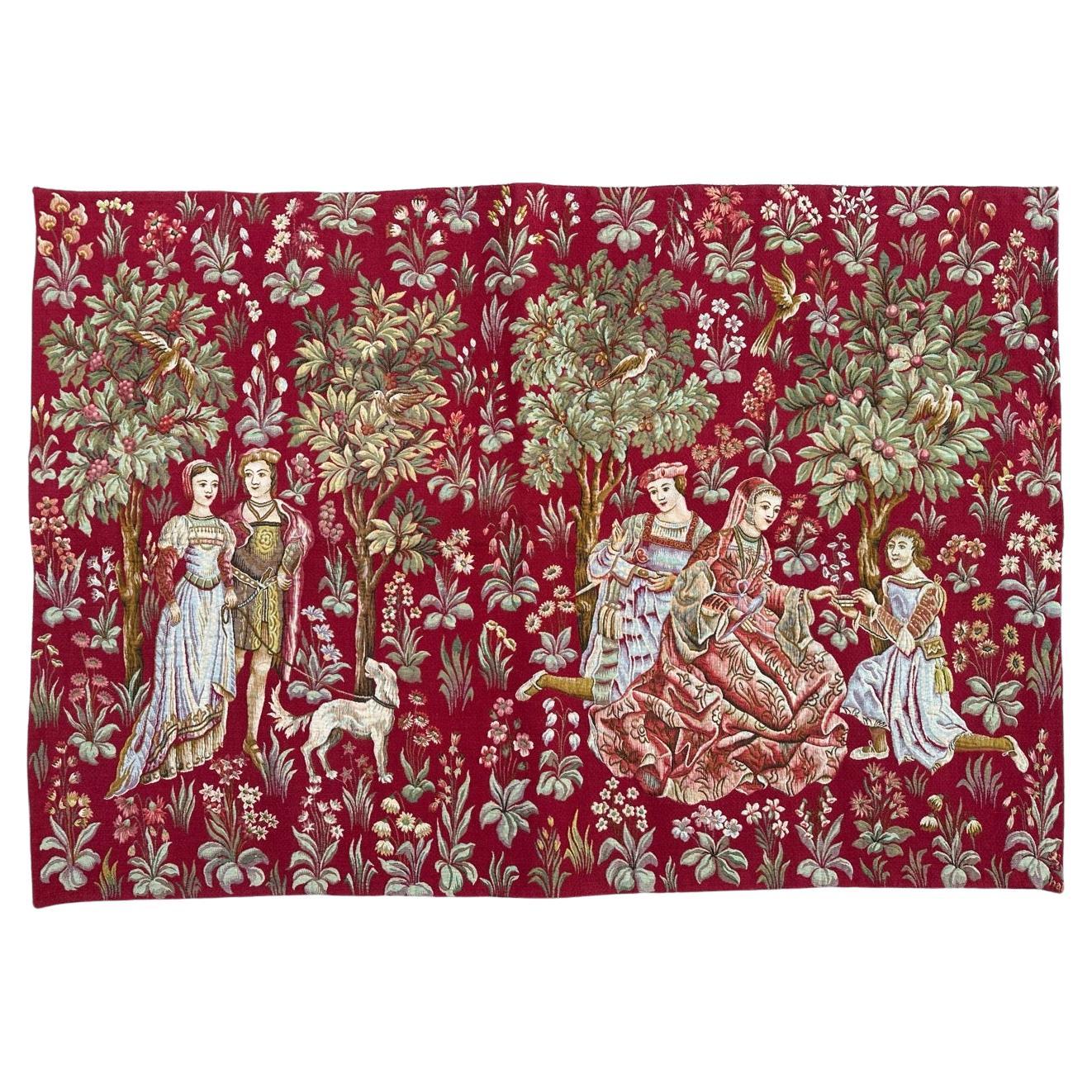 Bobyrug’s Pretty Jaquar Tapestry Aubusson Museum Style Medieval Design