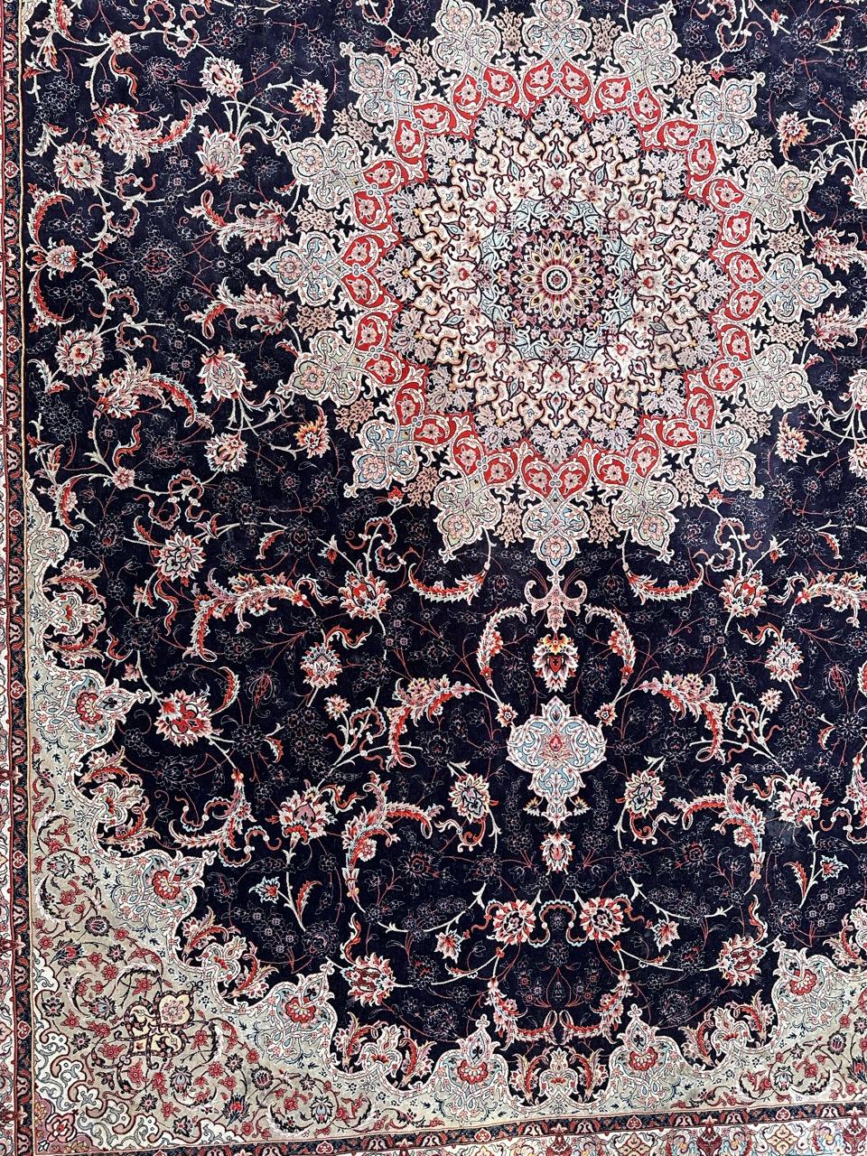 Asian Bobyrug’s pretty large Tabriz design rug For Sale