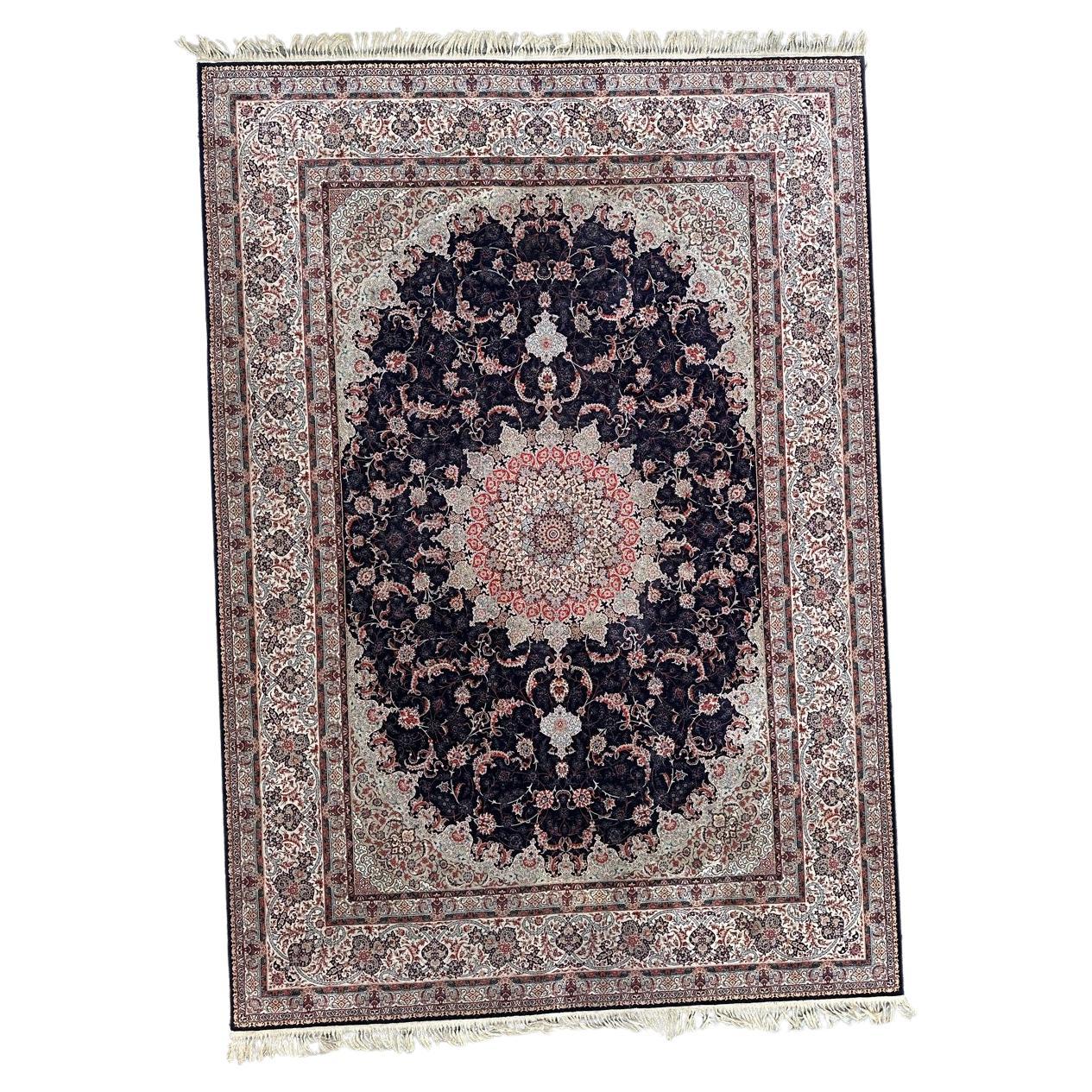 Bobyrug’s pretty large Tabriz design rug For Sale