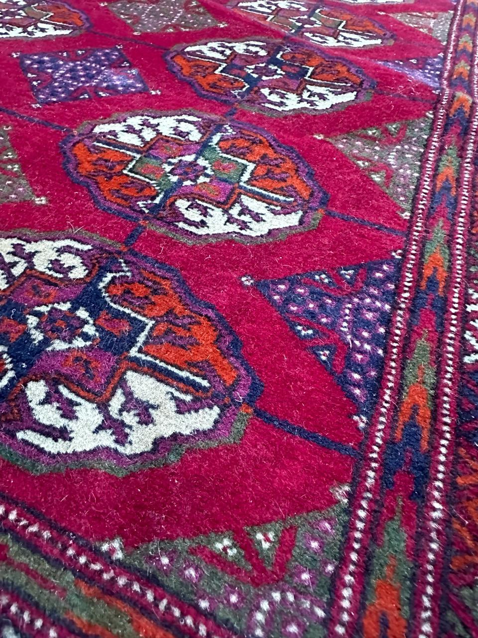Bobyrug’s pretty large vintage Bokhara rug  For Sale 3