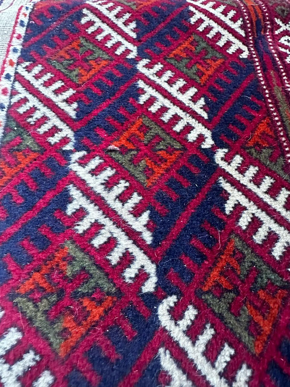 Bobyrug’s pretty large vintage Bokhara rug  For Sale 6
