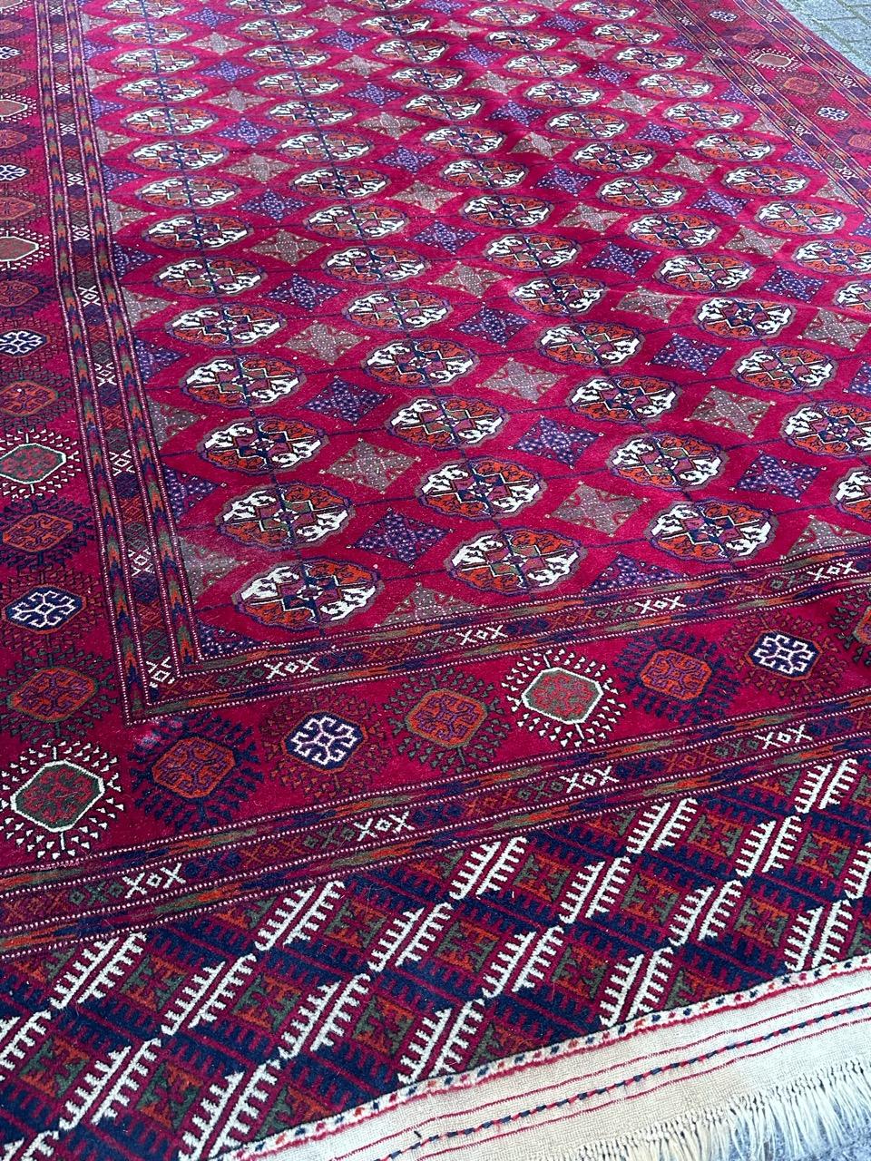 Bobyrugs hübscher großer alter Bokhara-Teppich  (Handgeknüpft) im Angebot