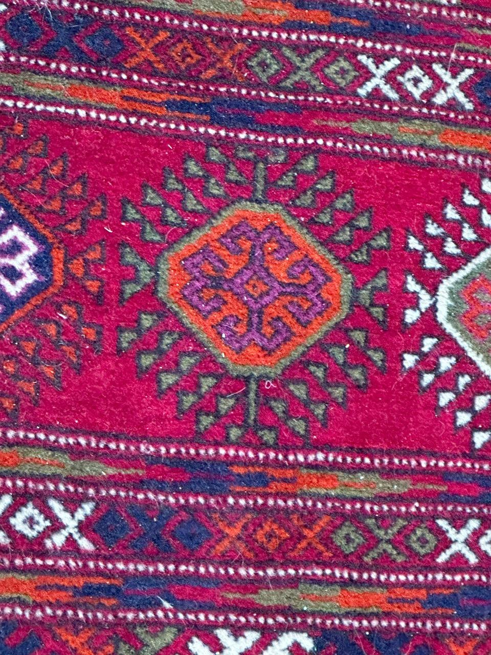 Bobyrug’s pretty large vintage Bokhara rug  In Good Condition For Sale In Saint Ouen, FR