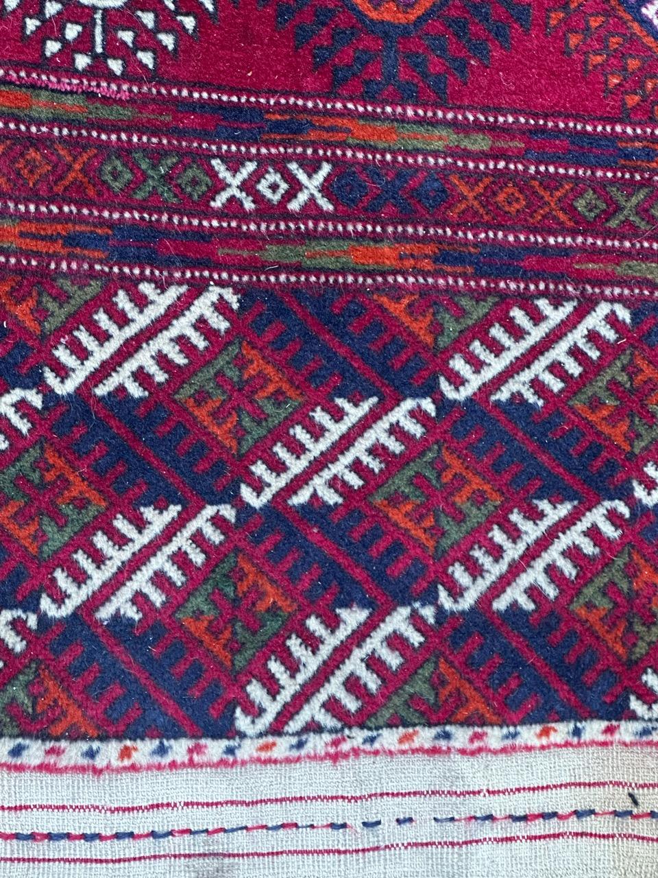 Late 20th Century Bobyrug’s pretty large vintage Bokhara rug  For Sale