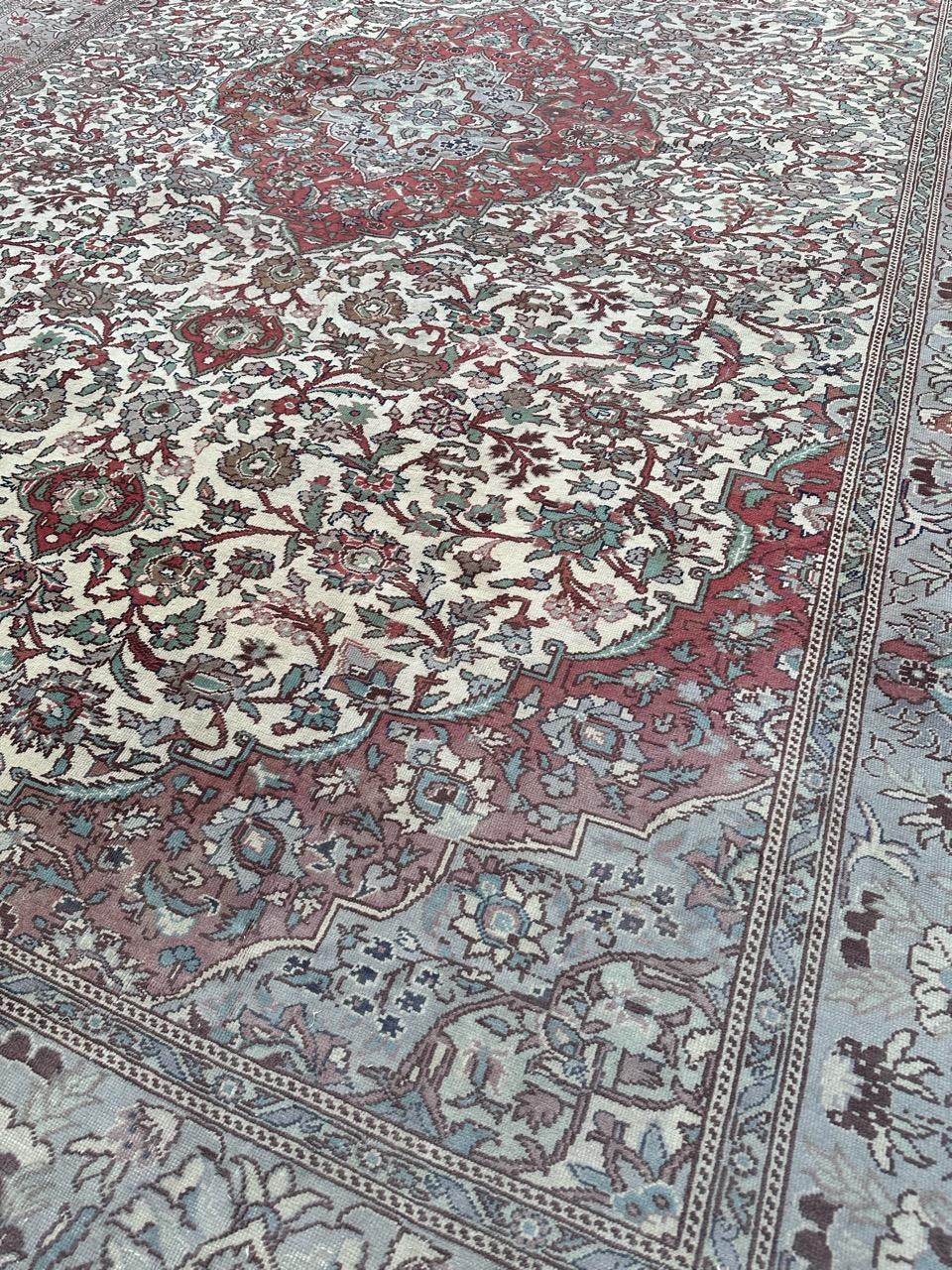 20th Century Bobyrug’s Pretty large vintage Turkish Kayseri rug  For Sale