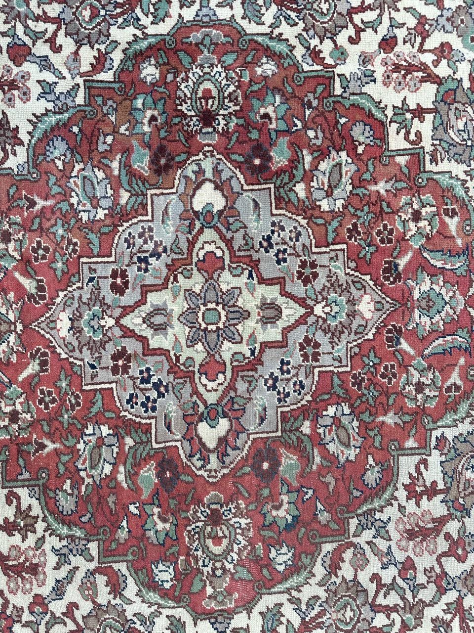 Cotton Bobyrug’s Pretty large vintage Turkish Kayseri rug  For Sale
