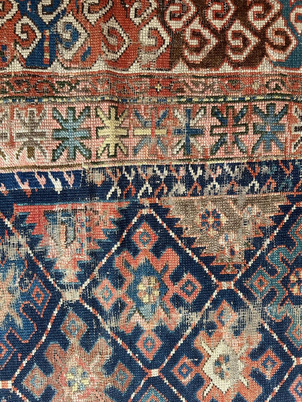 Bobyrug’s pretty late 19th century Caucasian shirvan rug For Sale 2