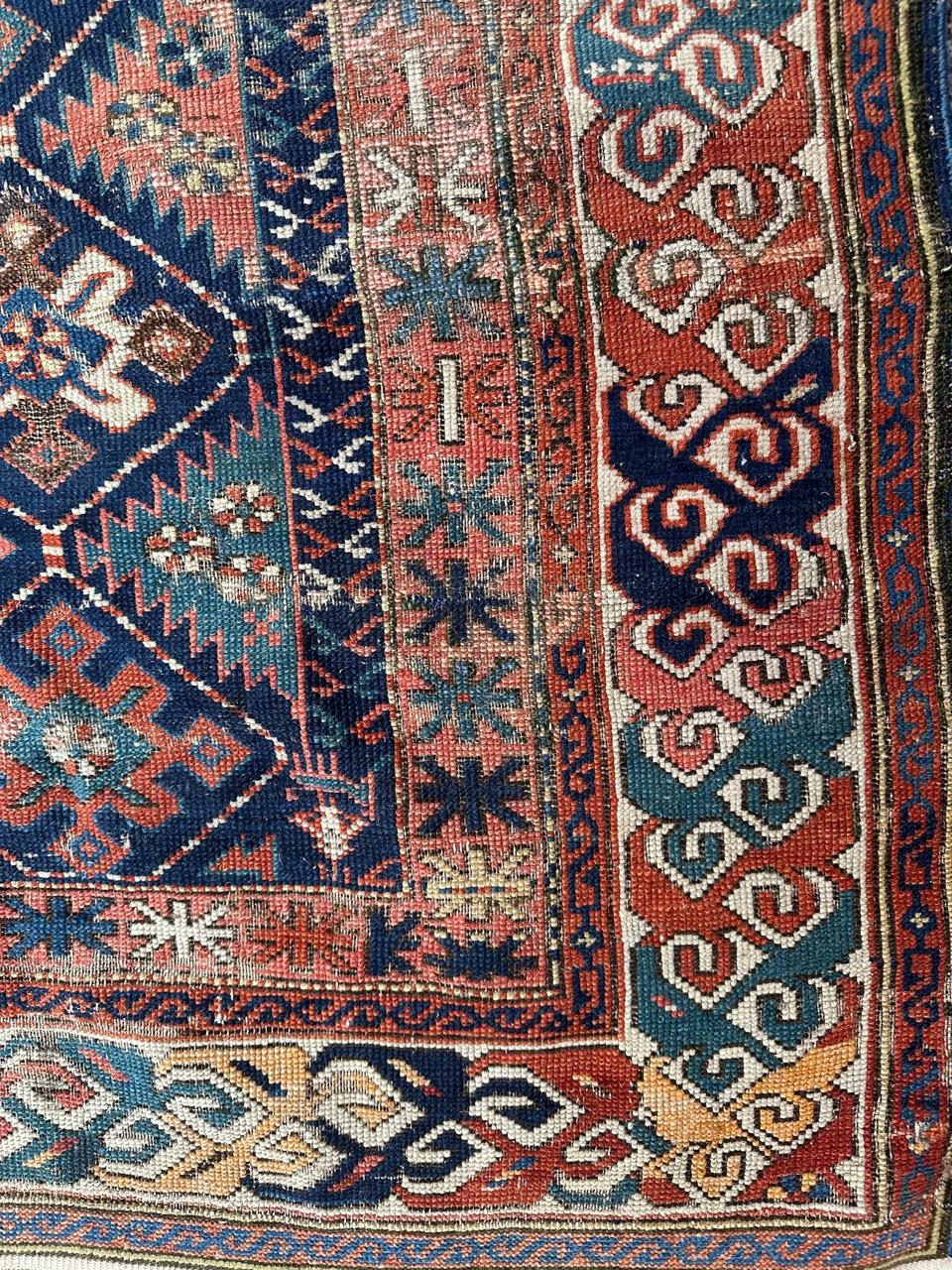 Bobyrug’s pretty late 19th century Caucasian shirvan rug For Sale 6