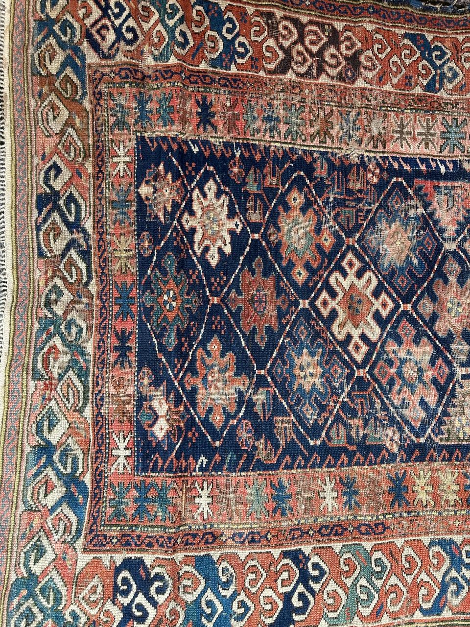Bobyrugs hübscher kaukasischer Schirwan-Teppich aus dem späten 19. (Kasachisch) im Angebot