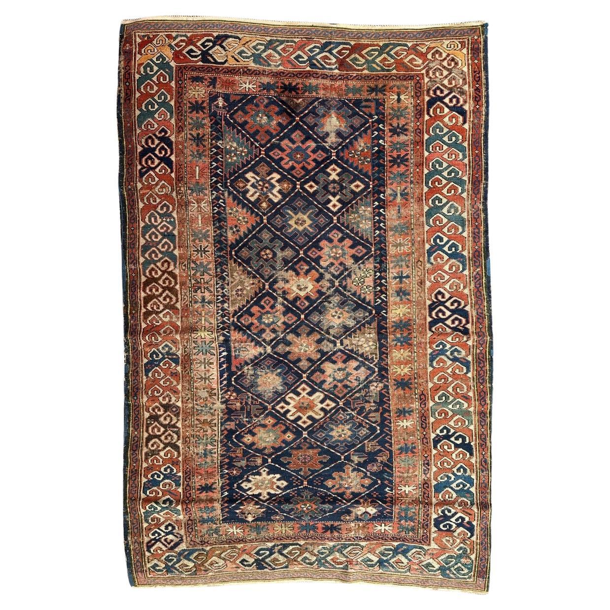 Bobyrug’s pretty late 19th century Caucasian shirvan rug For Sale