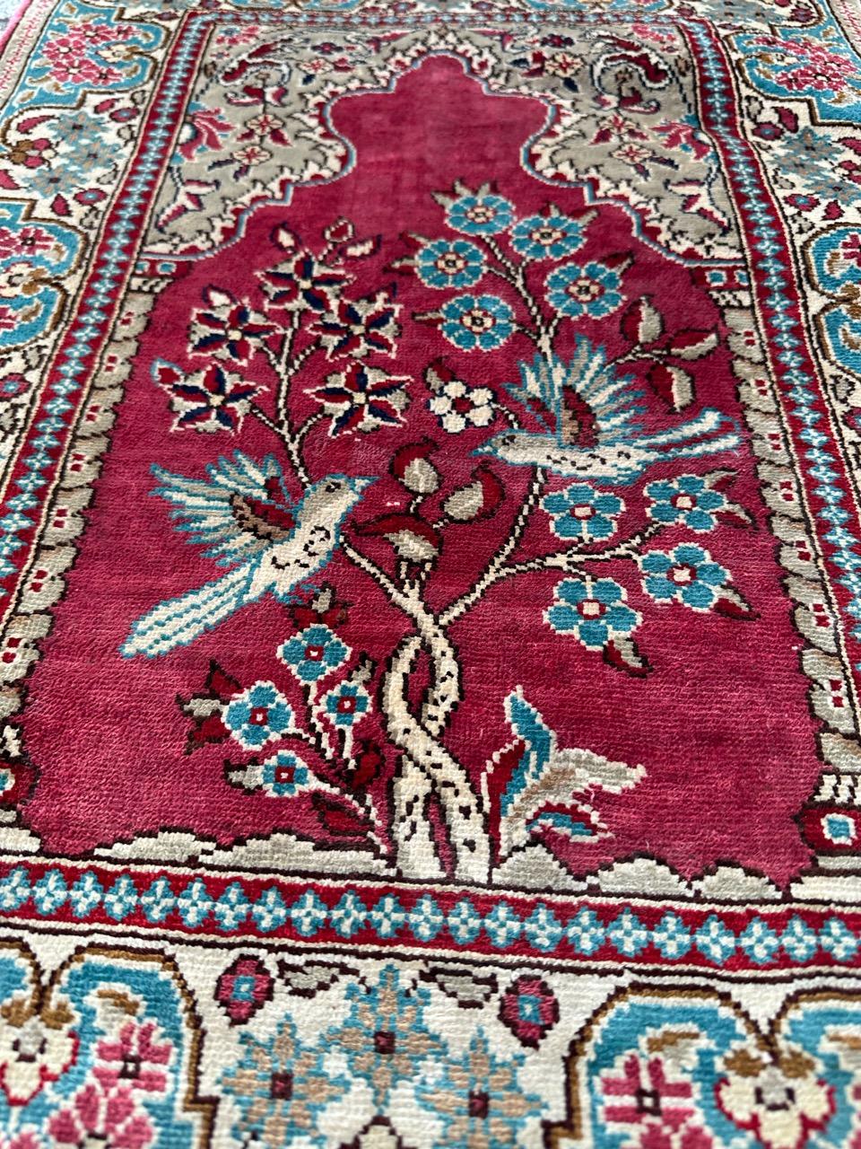 Bobyrug’s pretty little Turkish silk Istanbul rug  For Sale 3