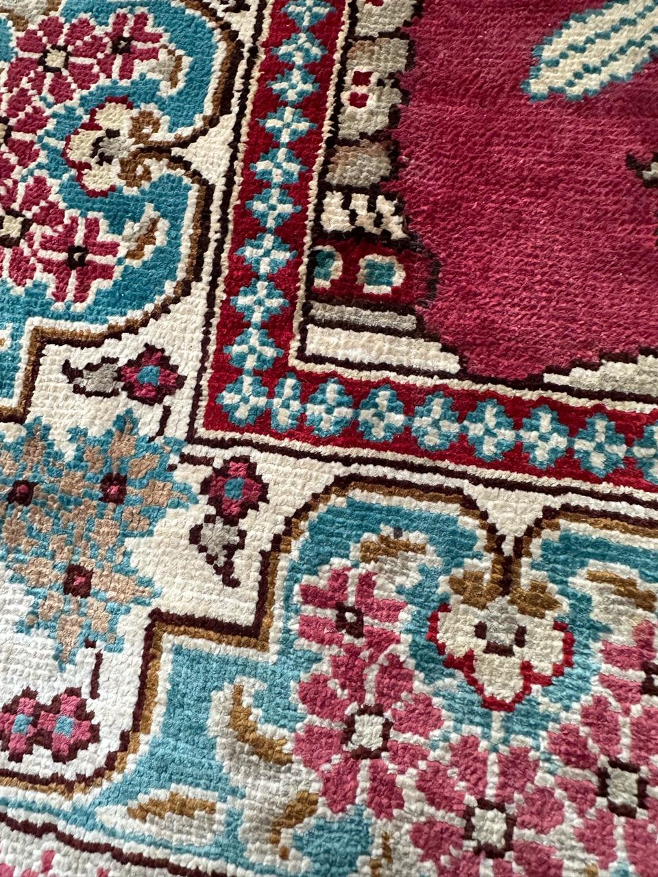 Bobyrug’s pretty little Turkish silk Istanbul rug  For Sale 4