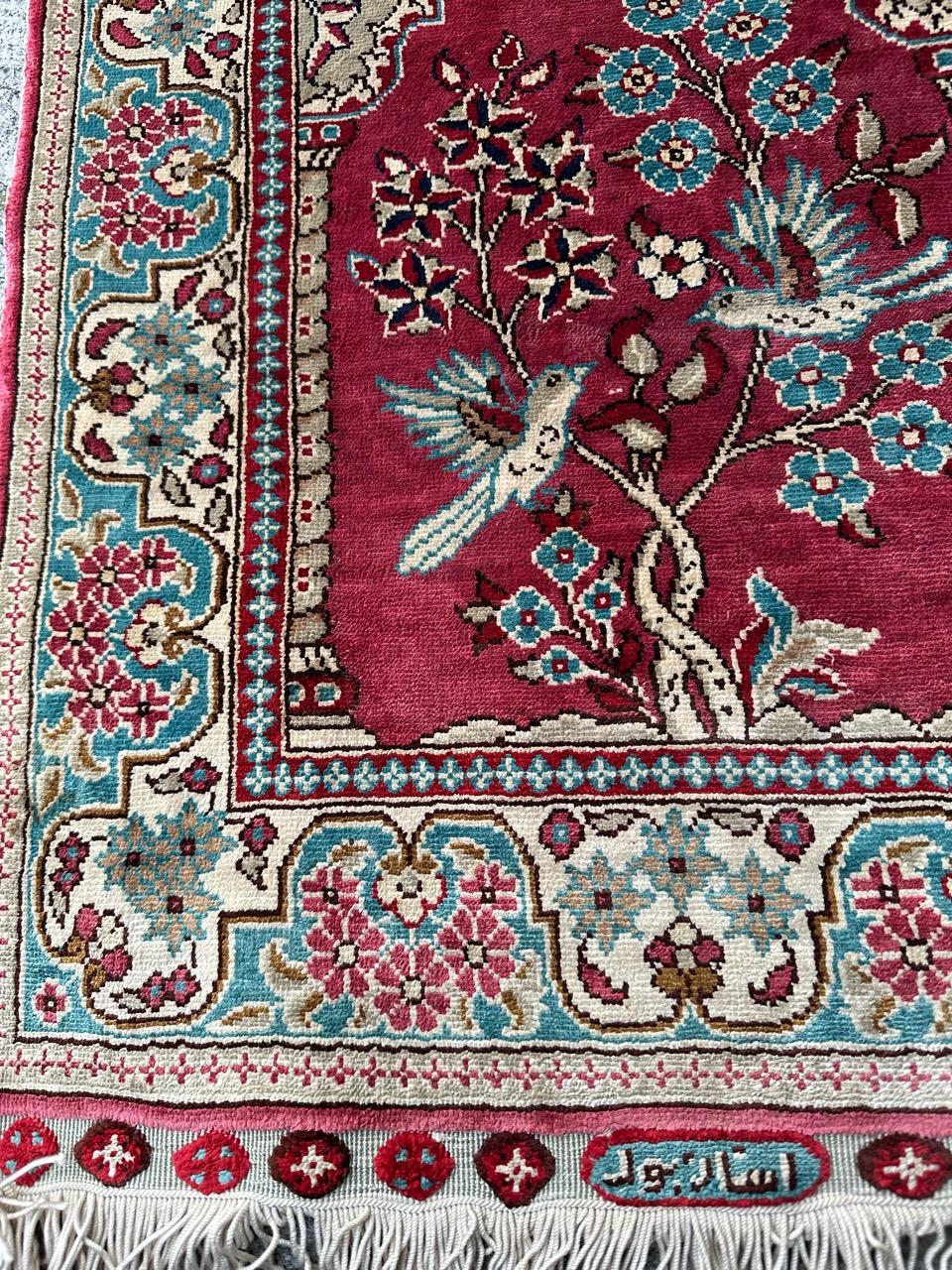 Bobyrug’s pretty little Turkish silk Istanbul rug  For Sale 11