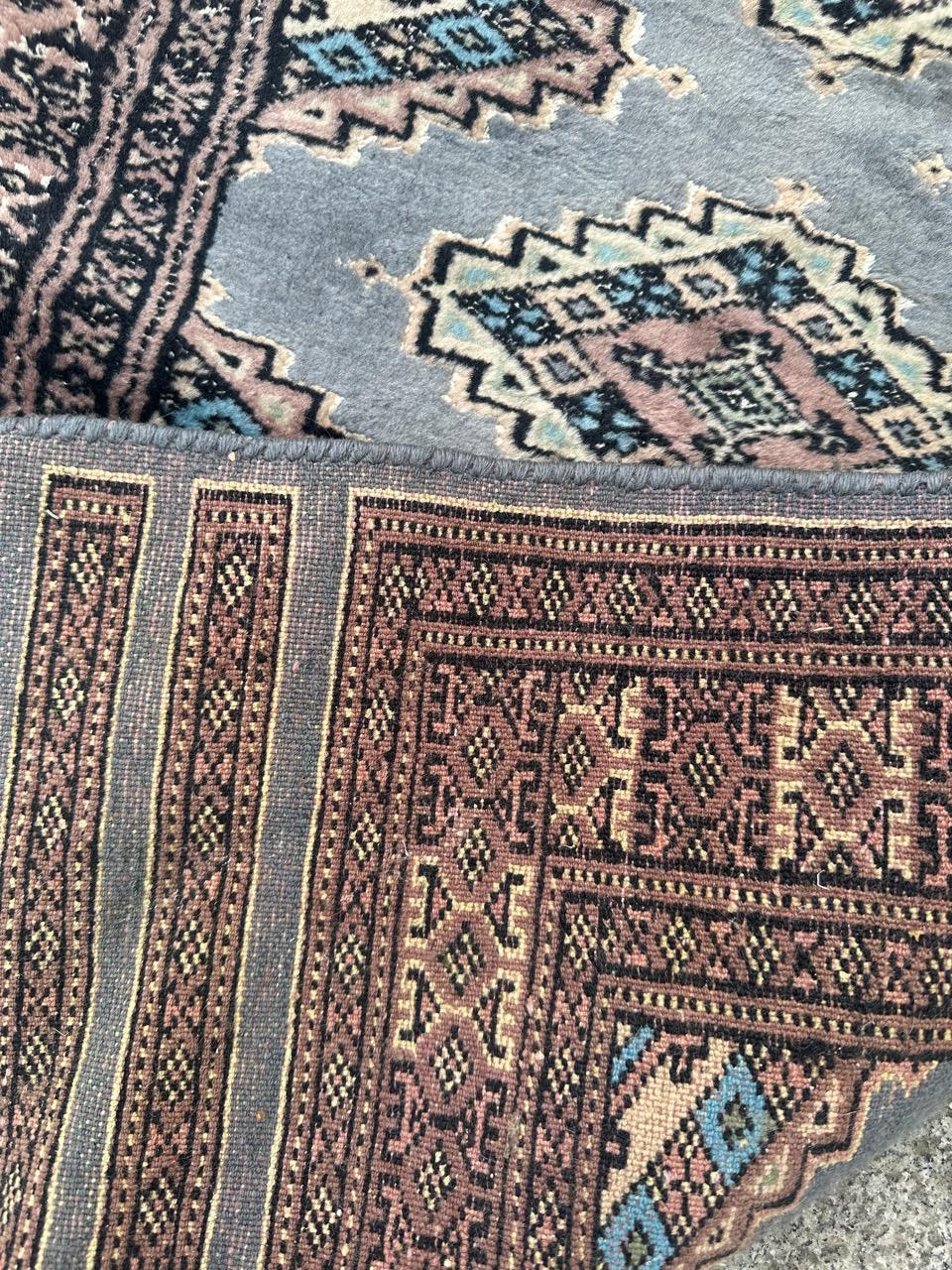 Bobyrug’s pretty Turkmen Bokhara design rug For Sale 1