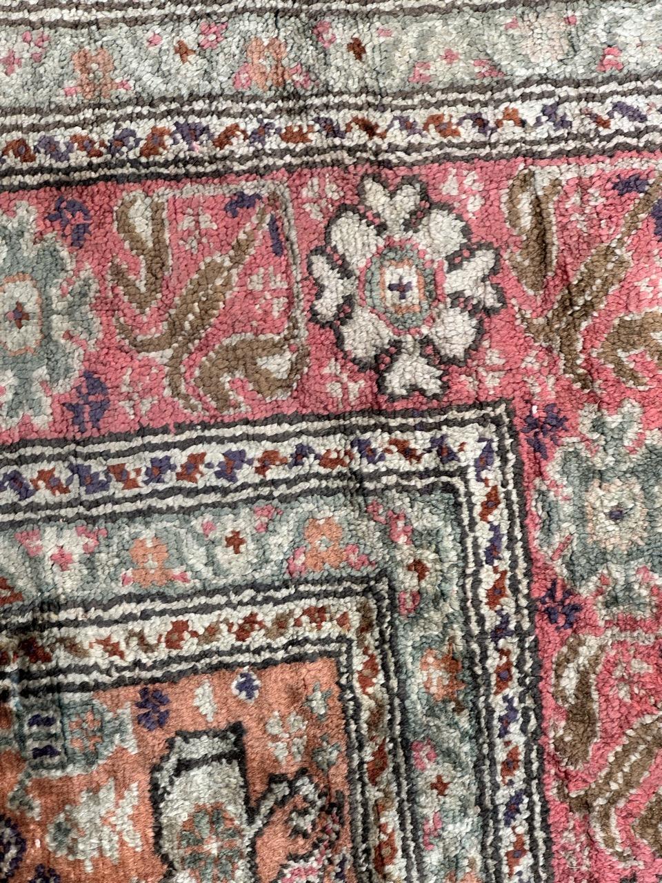 Bobyrug’s pretty little vintage Turkish Cesareh silk rug  For Sale 4