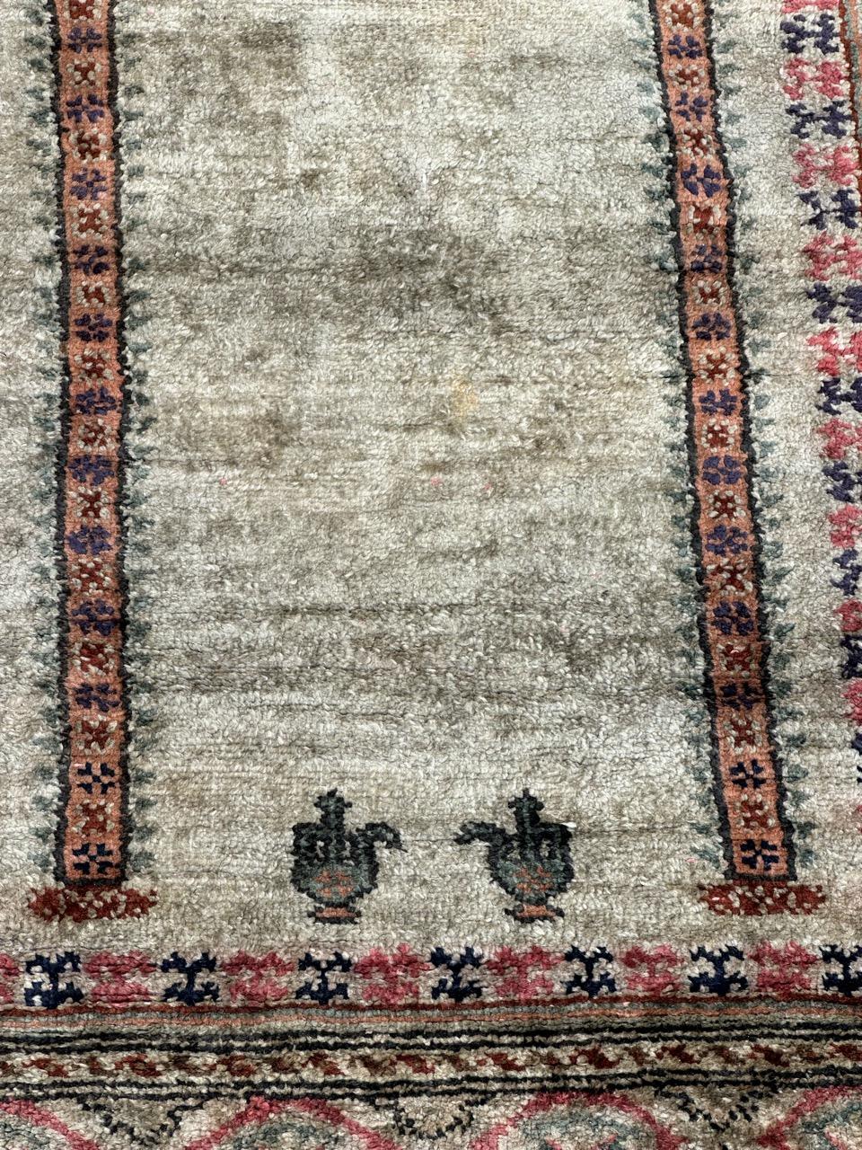 Bobyrug’s pretty little vintage Turkish Cesareh silk rug  For Sale 10