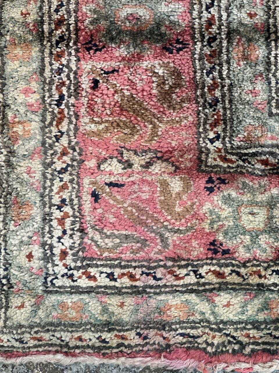 Cotton Bobyrug’s pretty little vintage Turkish Cesareh silk rug  For Sale