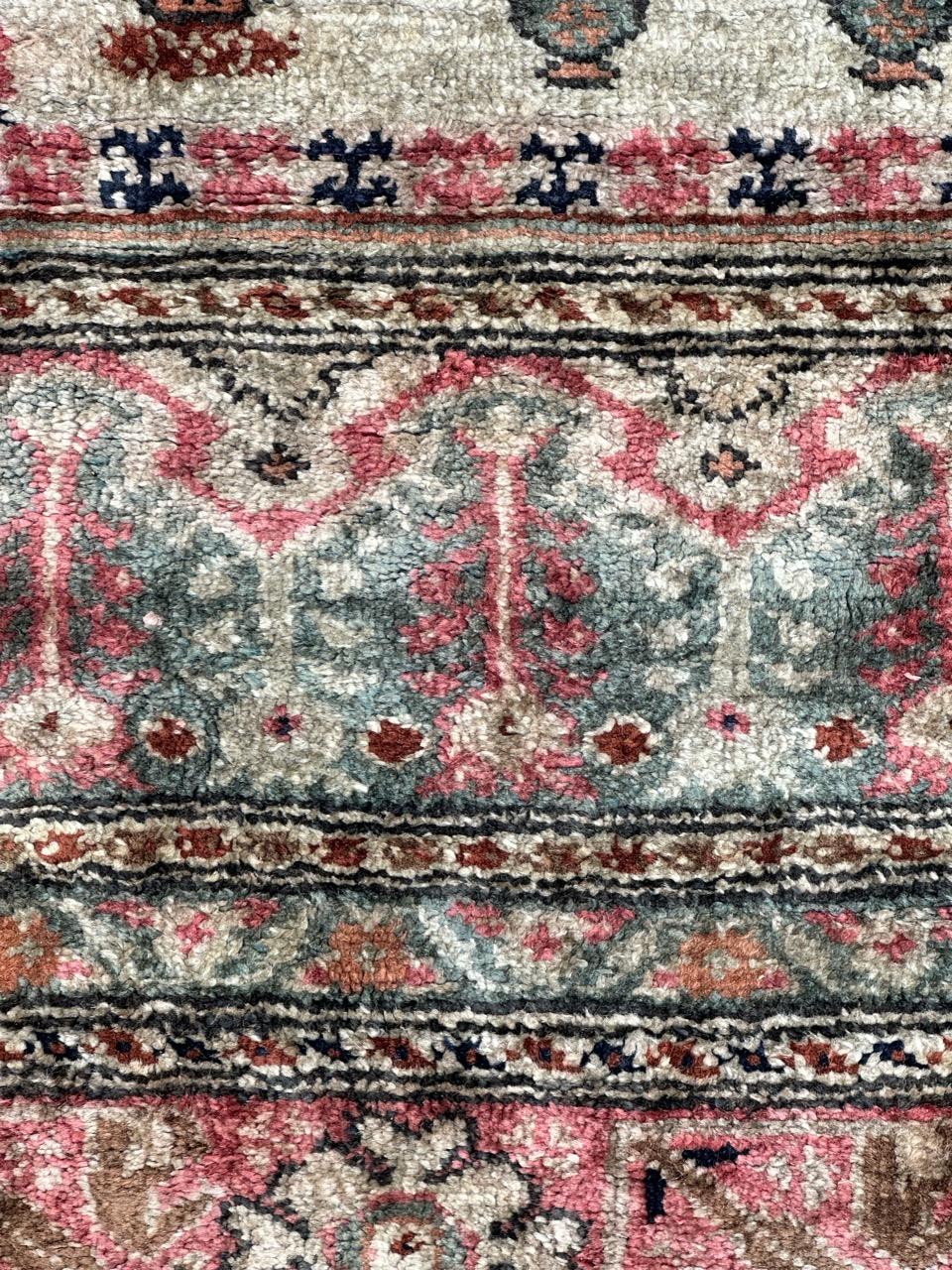 Bobyrug’s pretty little vintage Turkish Cesareh silk rug  For Sale 1