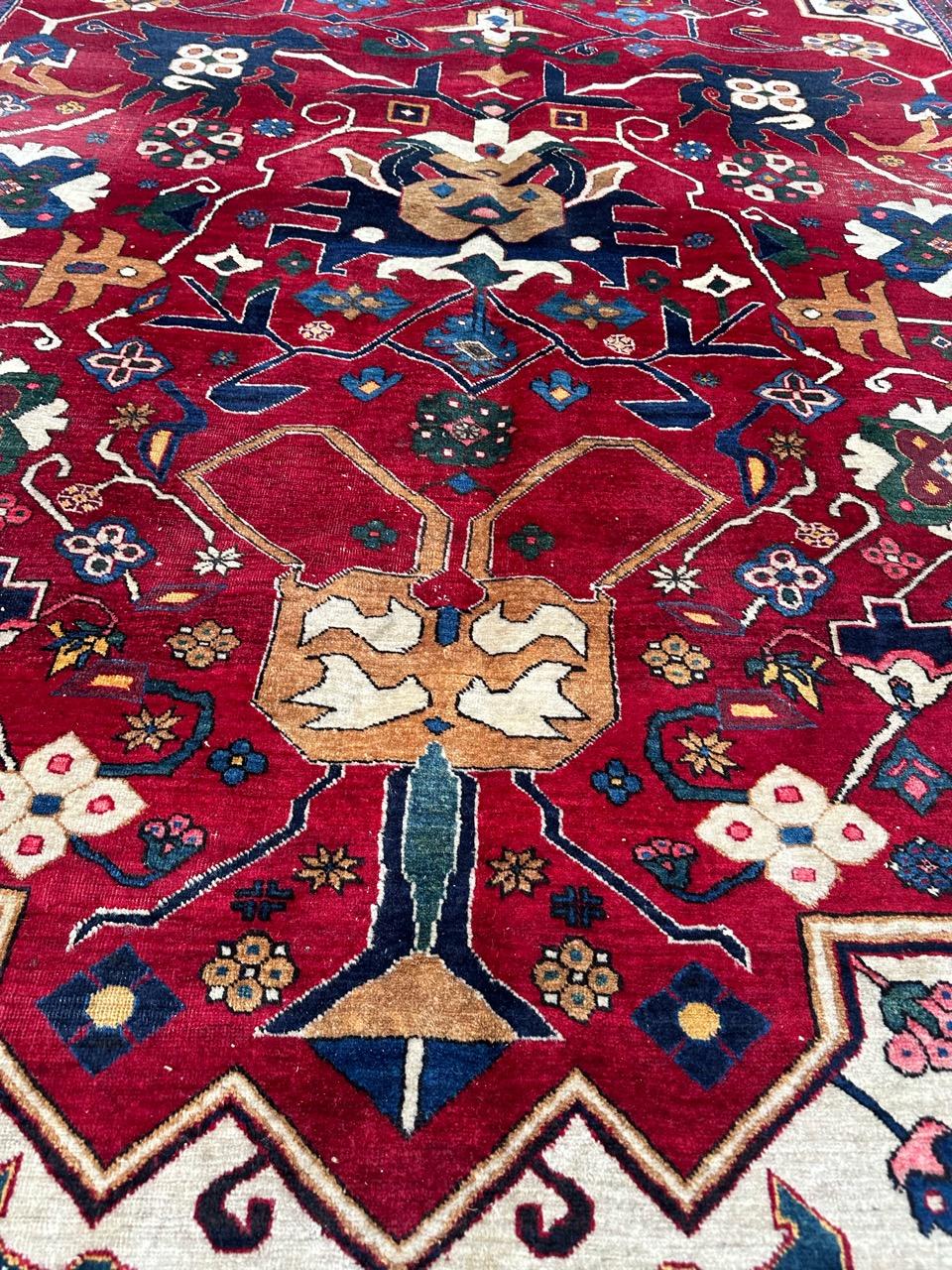 Bobyrugs hübscher Aserbaidschan-Teppich aus der Mitte des Jahrhunderts im Angebot 4