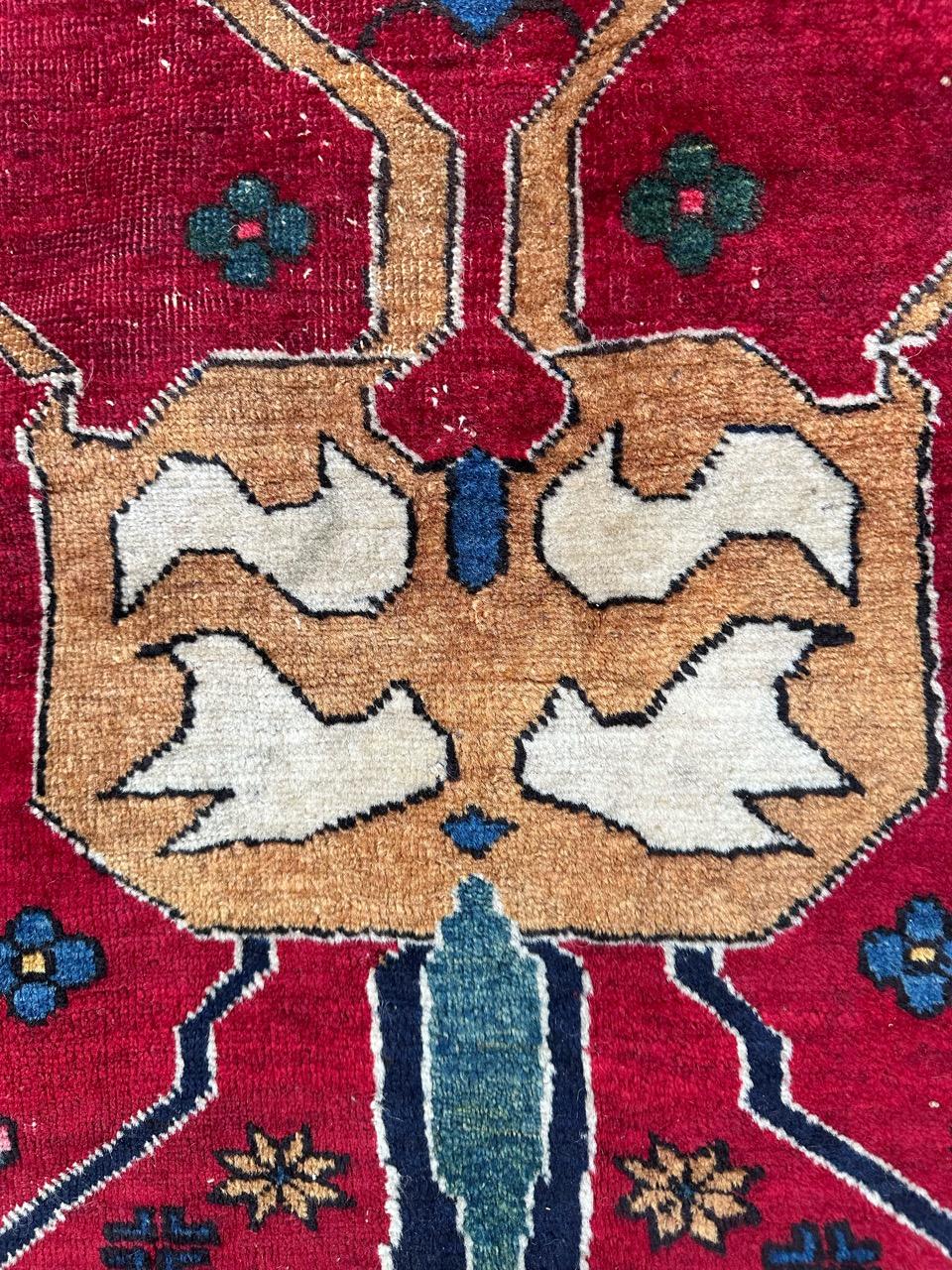 Bobyrugs hübscher Aserbaidschan-Teppich aus der Mitte des Jahrhunderts im Angebot 5